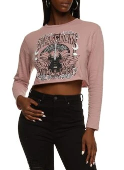 Wild And Free Cropped Graphic Tee