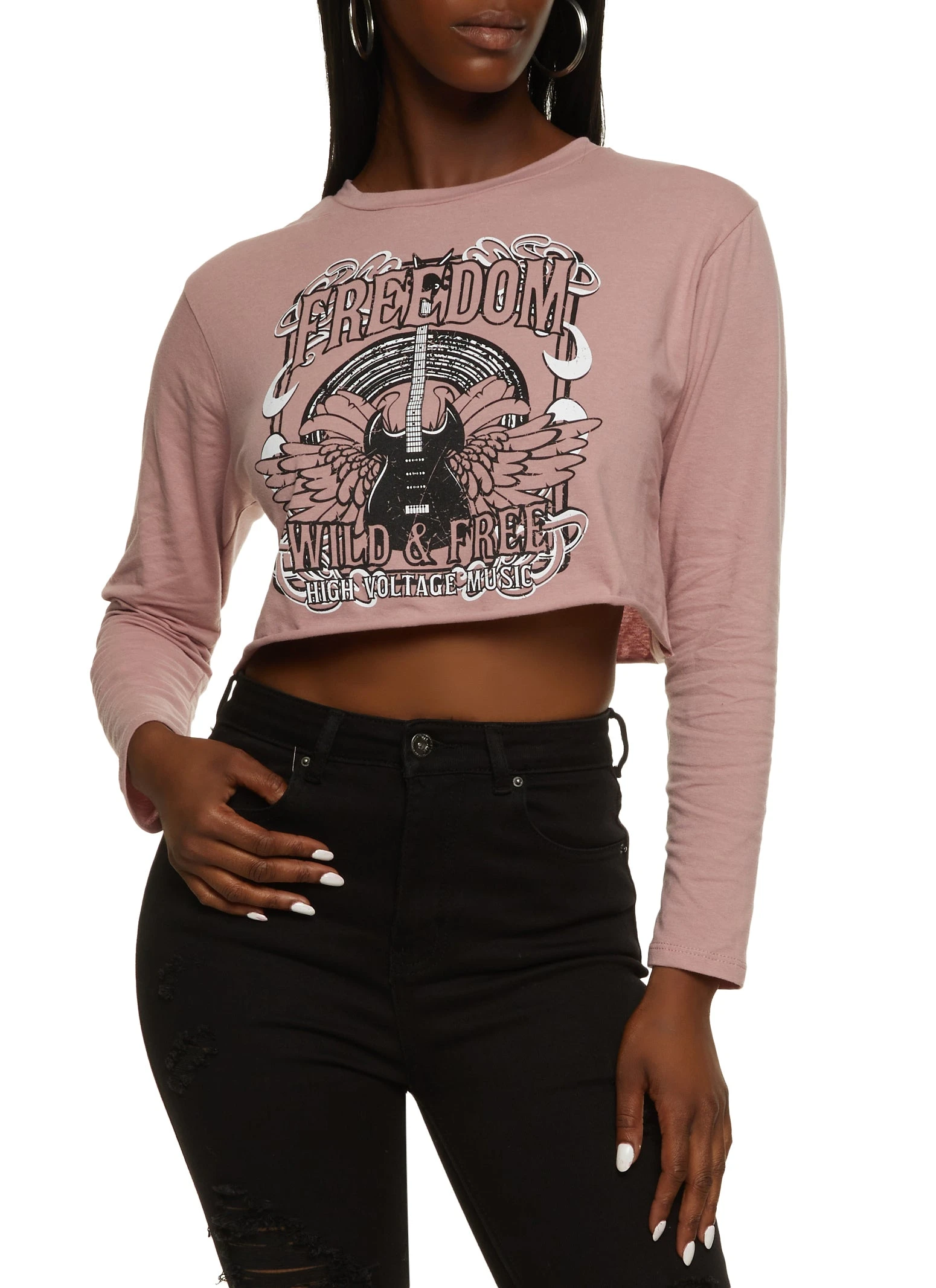 Wild And Free Cropped Graphic Tee
