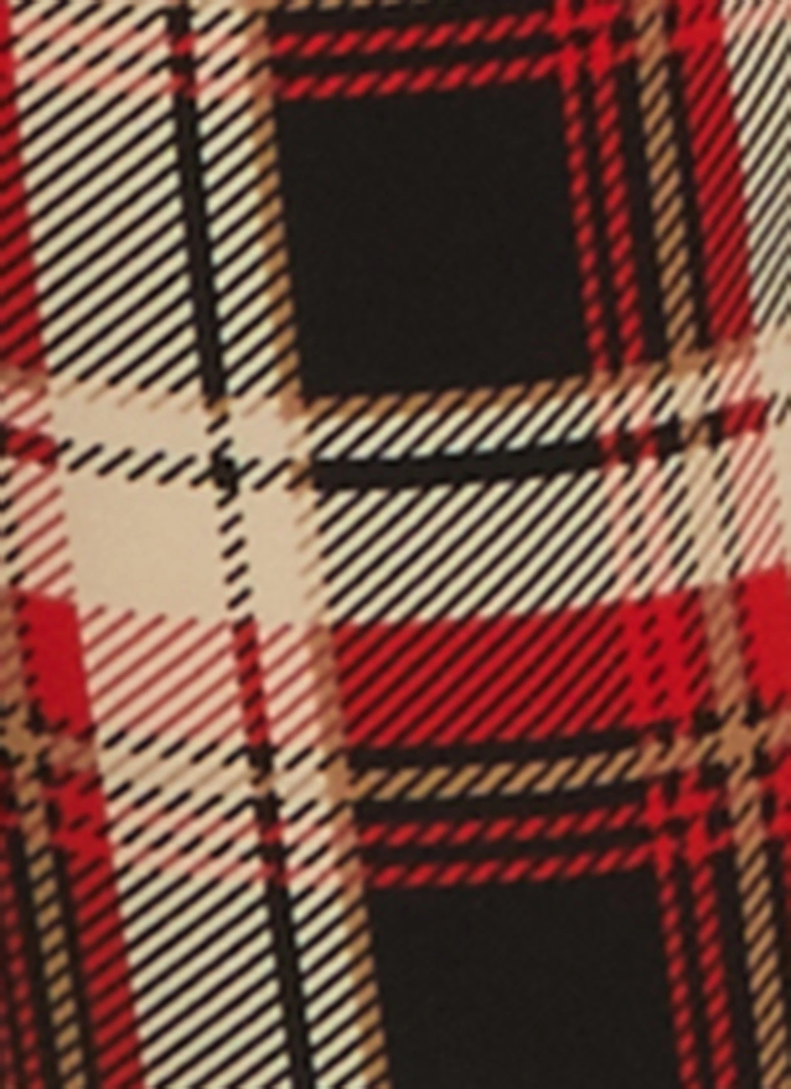 Plaid Paper Bag Waist Pants - Image 3