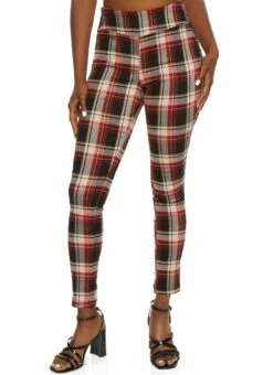Plaid Hyper Stretch High Waist Pants