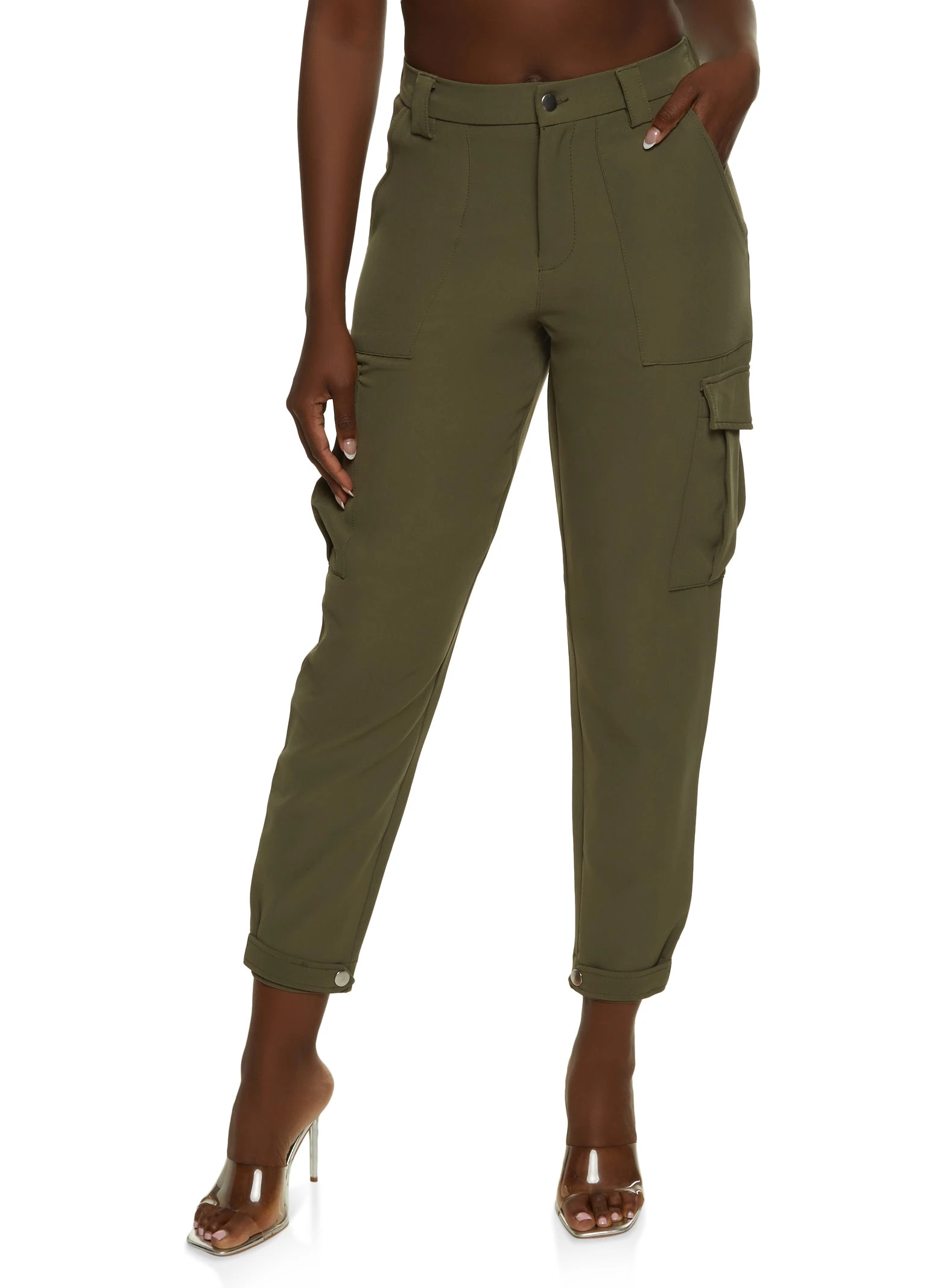 Tabbed Cuff Cargo Pocket Pants