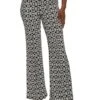 Geometric Print High Waist Flare Pants