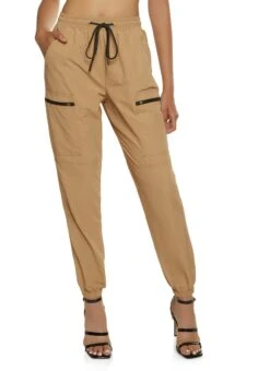 Nylon Zip Pocket Cargo Joggers