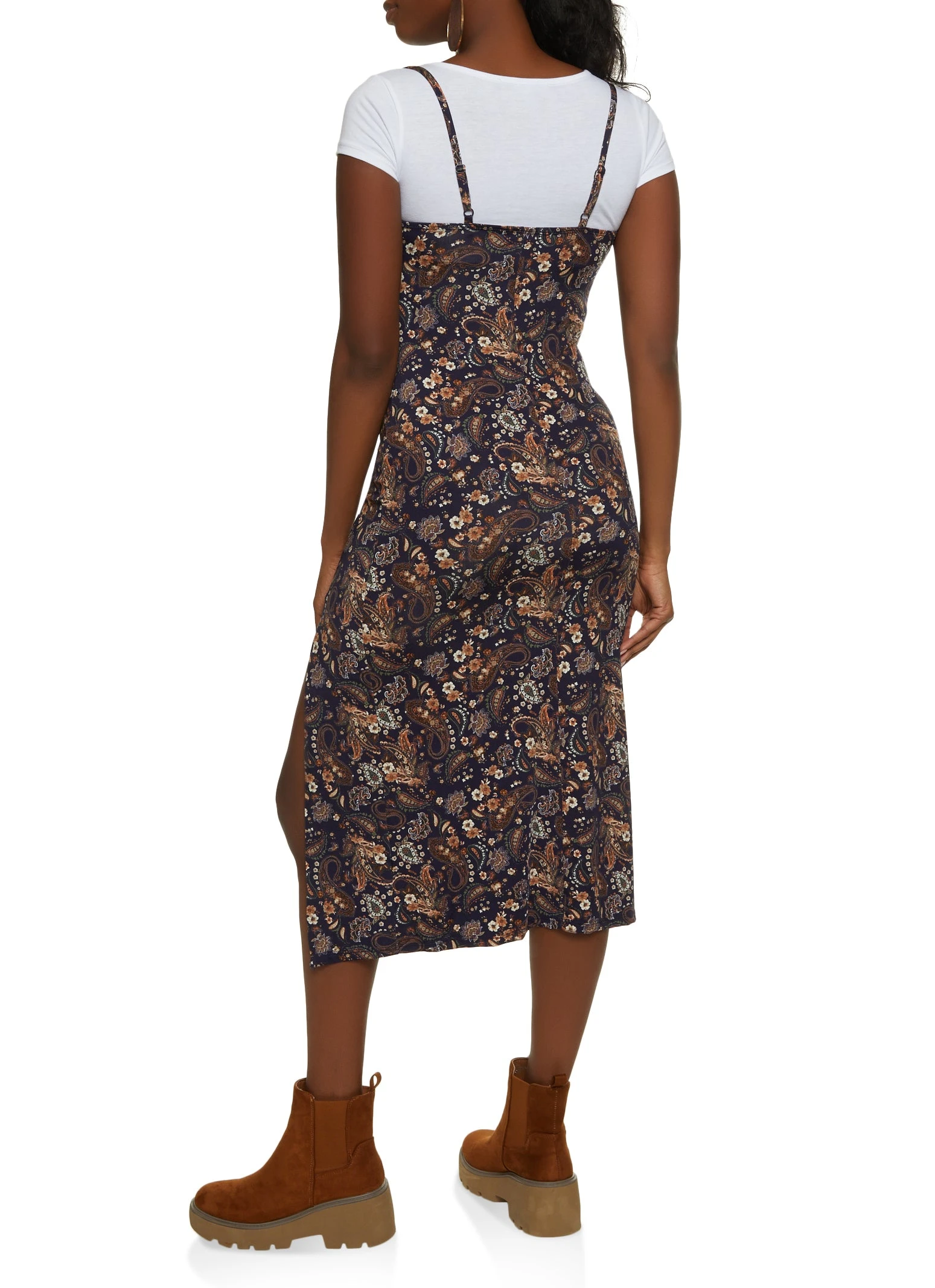 Paisley Print Cami Dress With Tee - Image 3