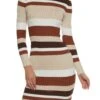 Striped Turtleneck Sweater Dress