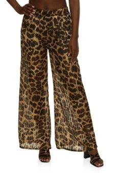 Patterned High Waist Palazzo Pants