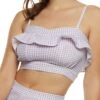 Gingham Ruffled Cropped Cami