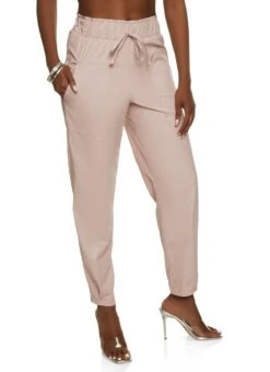 Faux Leather High Waist Pants