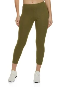 Brushed Knit Cropped Leggings