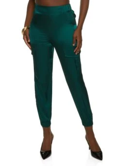 Satin Cargo Joggers