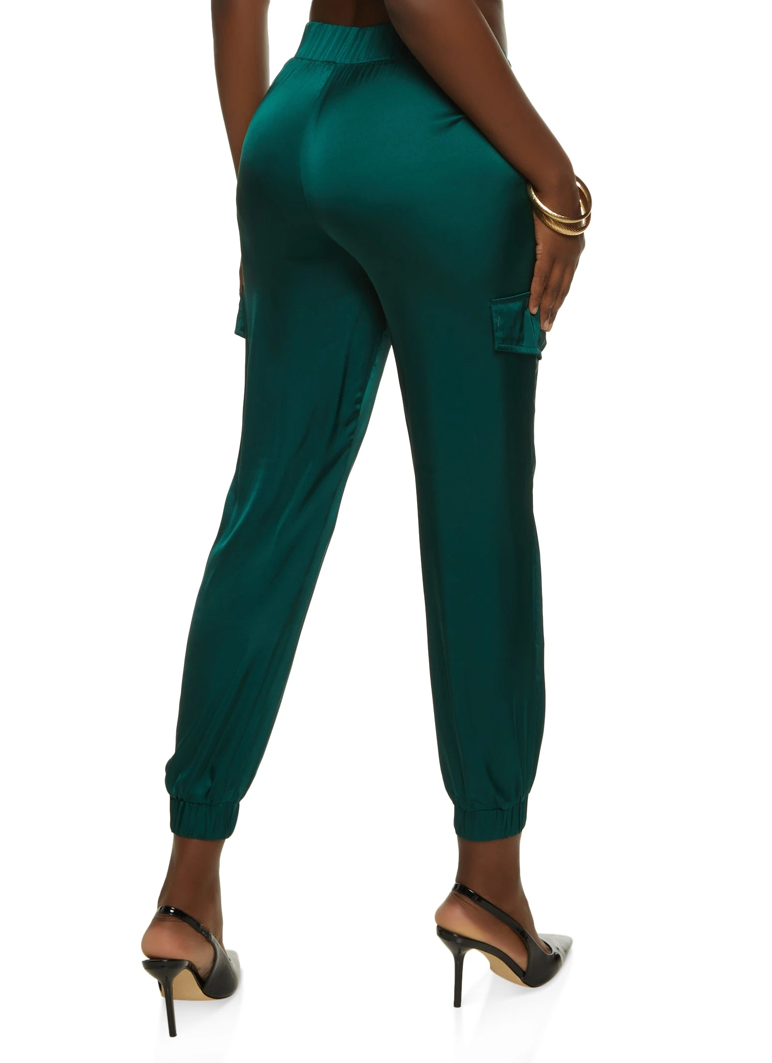 Satin Cargo Joggers - Image 2