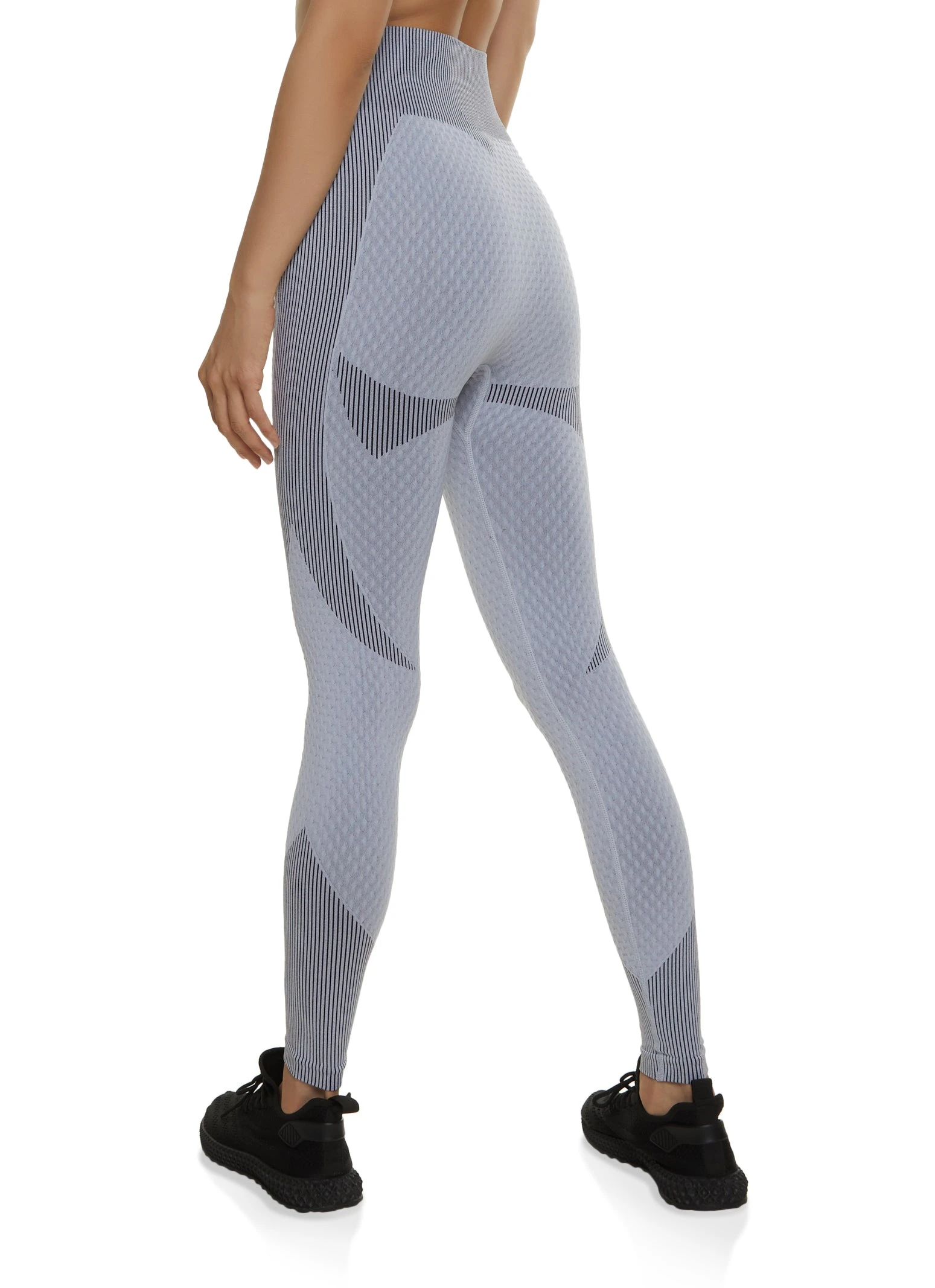 Textured Knit High Waisted Leggings - Image 2