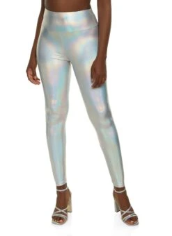 Metallic Wide Band Leggings