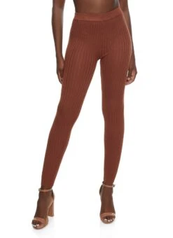 Basic Ribbed Knit Leggings