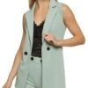 Crepe Knit Button Detail Blazer Vest