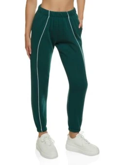 Fleece Stripe Detail Sweatpants