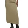 Fleece Lined Toggle Drawstring Maxi Skirt