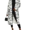 Patterned Belted Trench Coat