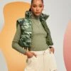 Nylon Camouflage Puffer Vest