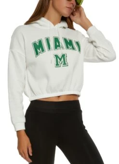 Graphic Cropped Hoodie