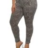 Plus Size Plaid Pull On Pants