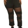 Plus Size Mesh Insert Pants