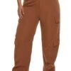 Plus Size Poplin Wide Leg Cargo Pants