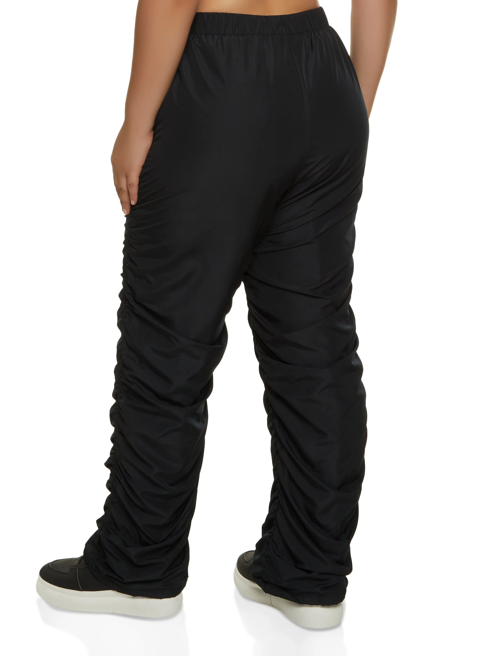 Plus Size Nylon Stacked Parachute Pants - Image 3