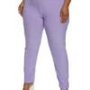 Plus Size Greek Key Trim Dress Pants
