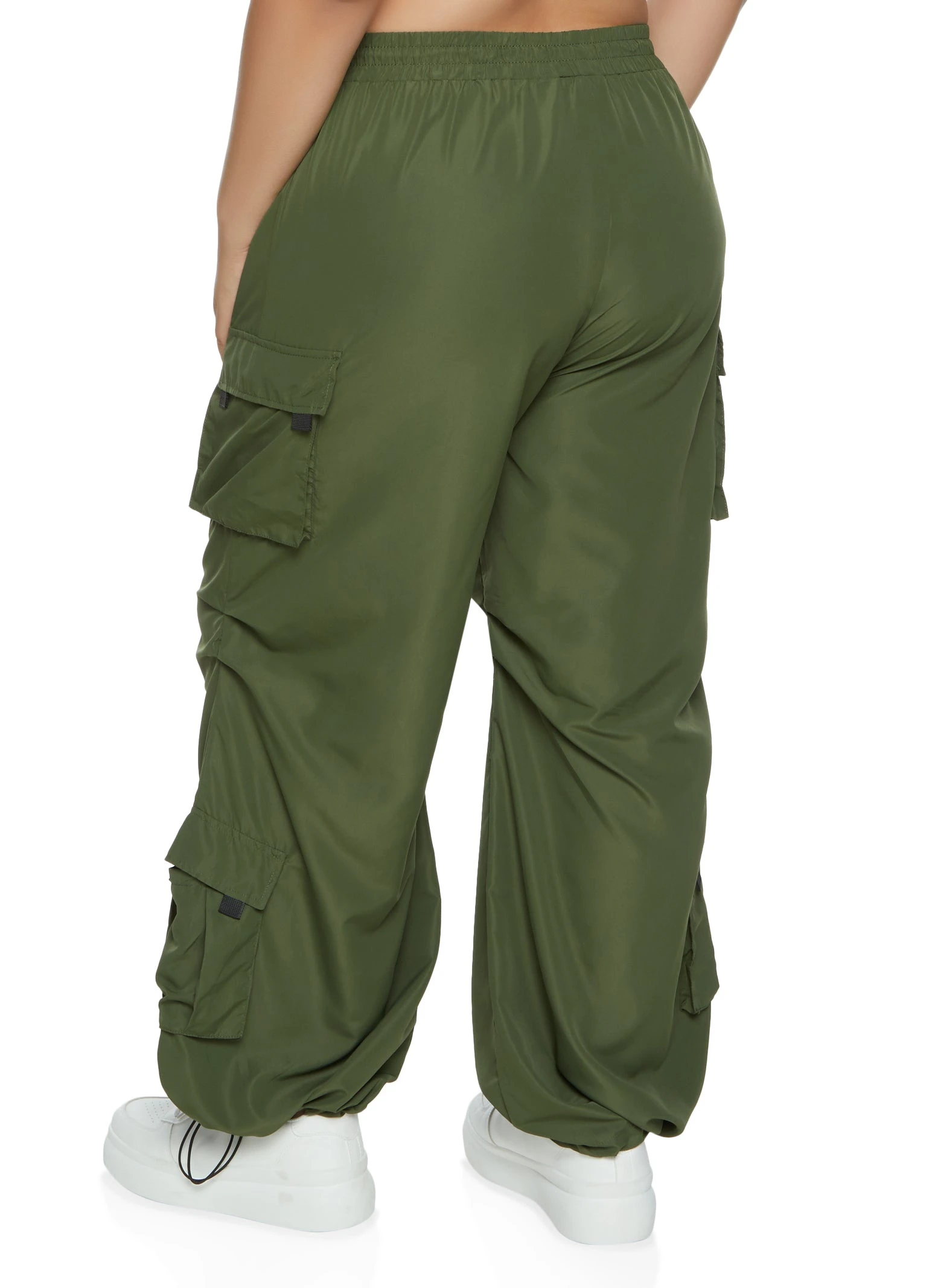 Plus Size Toggle Drawstring Parachute Pants - Image 2