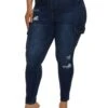 Plus Size WAX Cargo Distressed Skinny Jeans