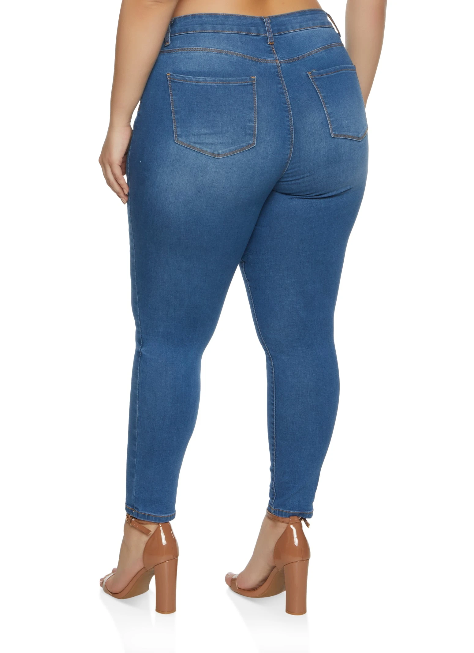 Plus Size WAX High Waist Whiskered Jeans - Image 2