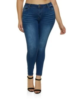 Plus Size WAX Push Up High Waist Jeans