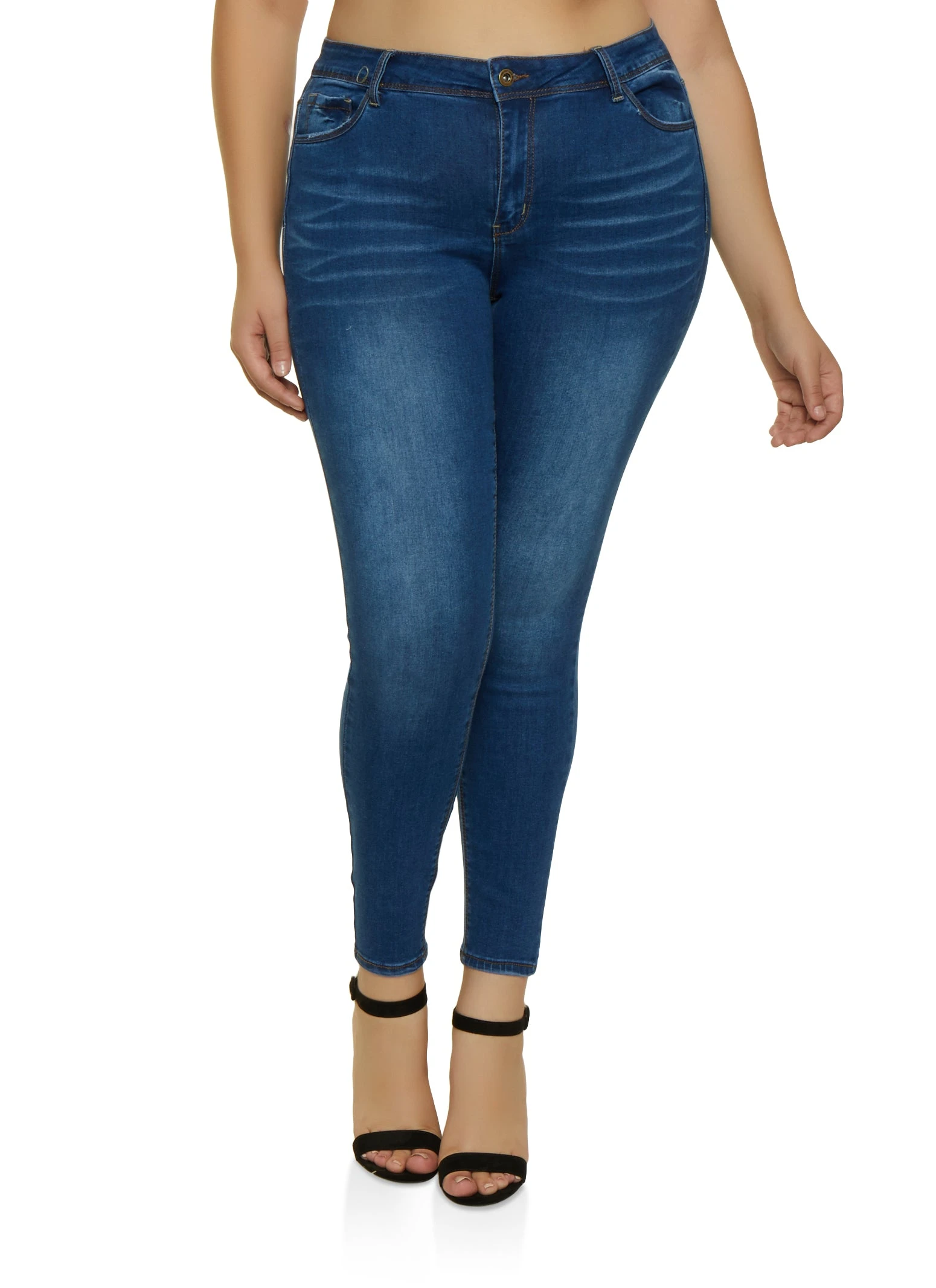 Plus Size WAX Push Up High Waist Jeans