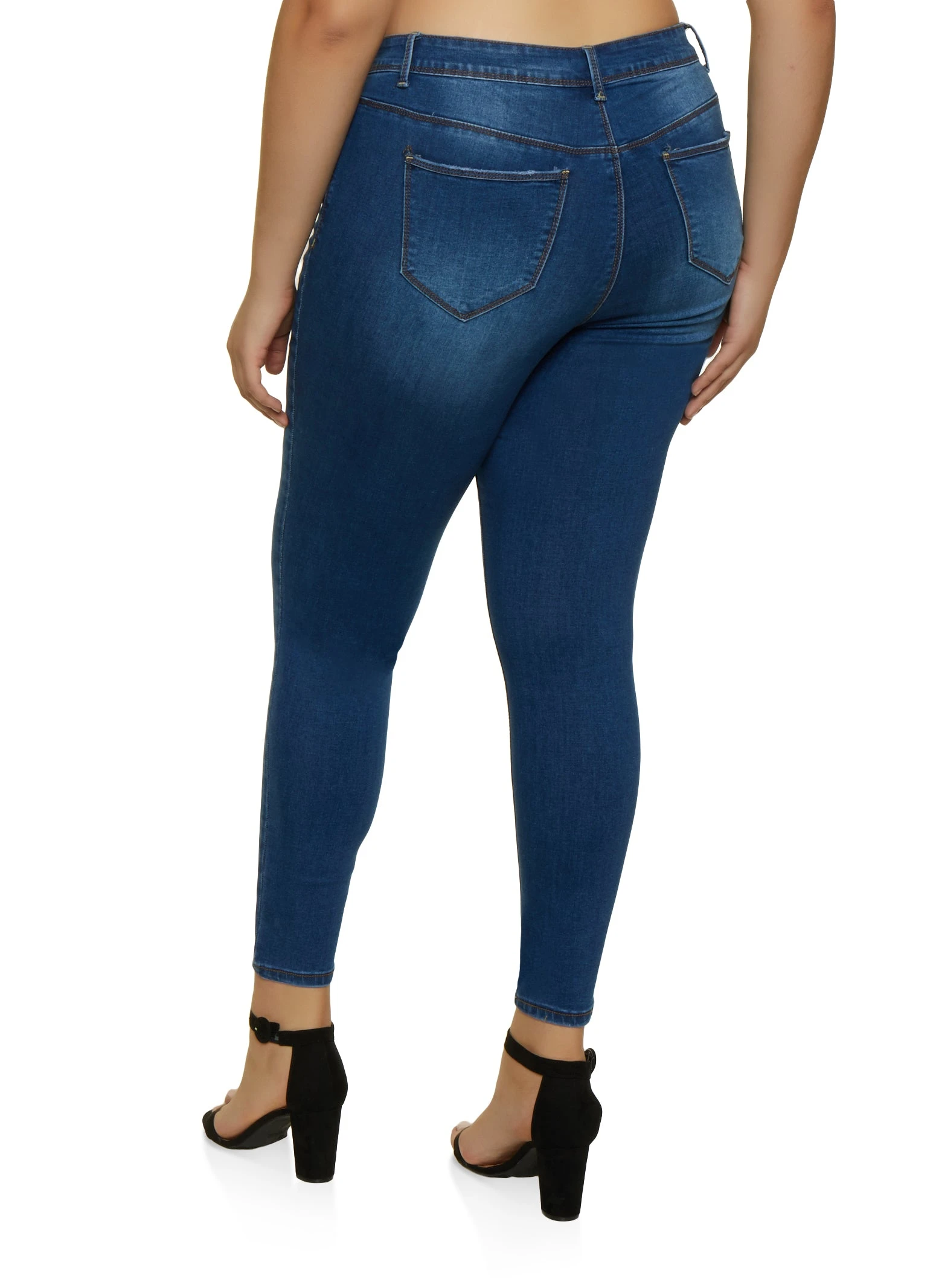 Plus Size WAX Push Up High Waist Jeans - Image 2