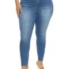Plus Size WAX Whiskered High Waisted Skinny Jeans