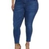 Plus Size WAX Whiskered High Waist Skinny Jeans