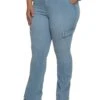Plus Size Almost Famous Cargo Pocket Flare Jeans