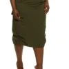 Plus Size Toggle Drawstring Hem Cargo Skirt