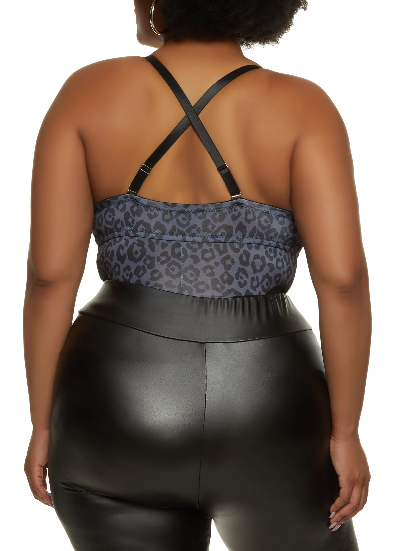 Plus Size Leopard Print Bustier Bodysuit - Image 6