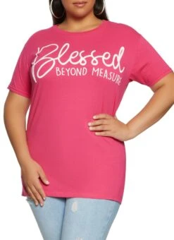 Plus Size Blessed Beyond Measure Graphic Tee
