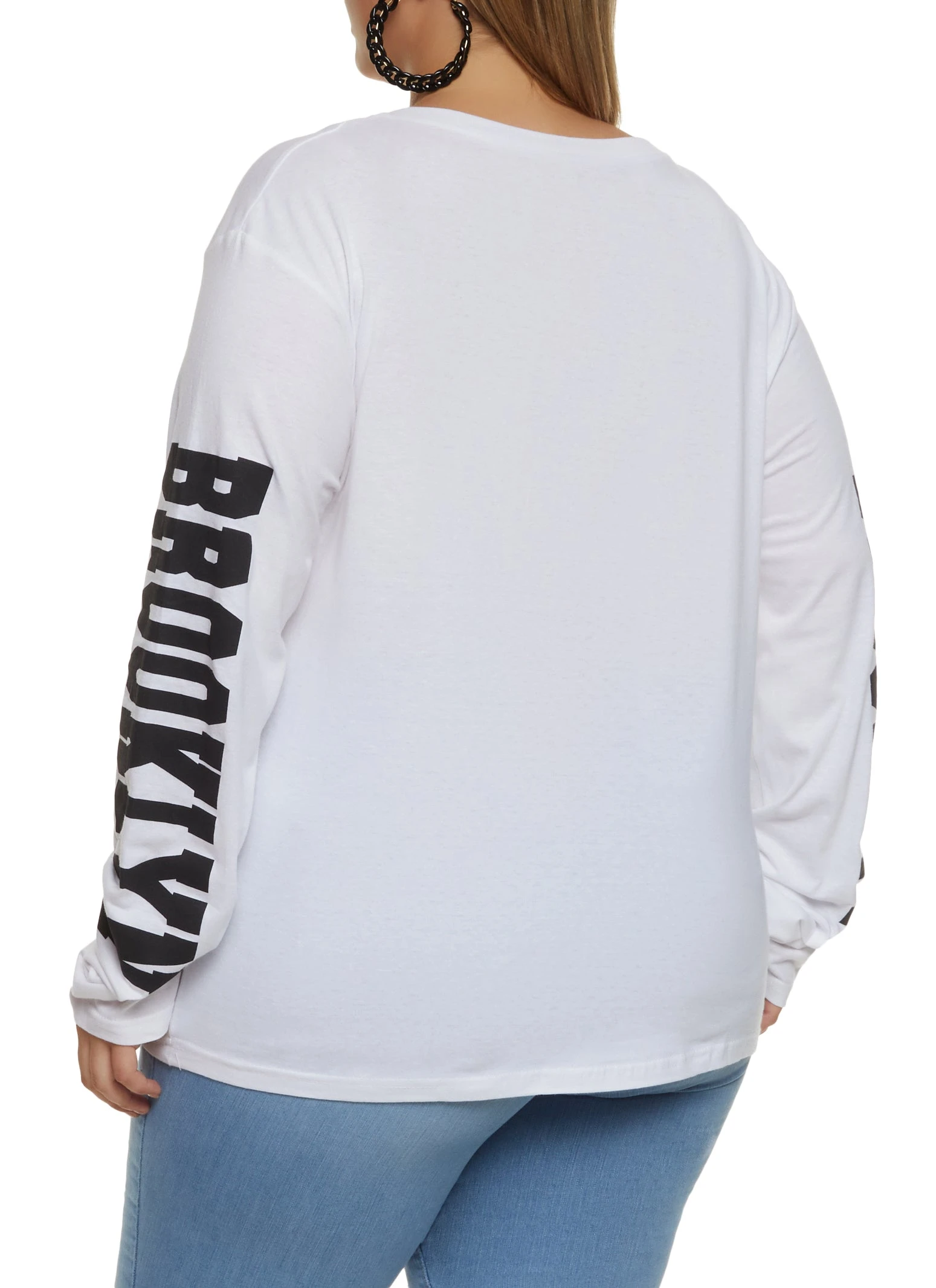 Plus Size Brooklyn Long Sleeve Graphic Tee - Image 2