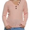 Plus Size Faux Button V Neck Top