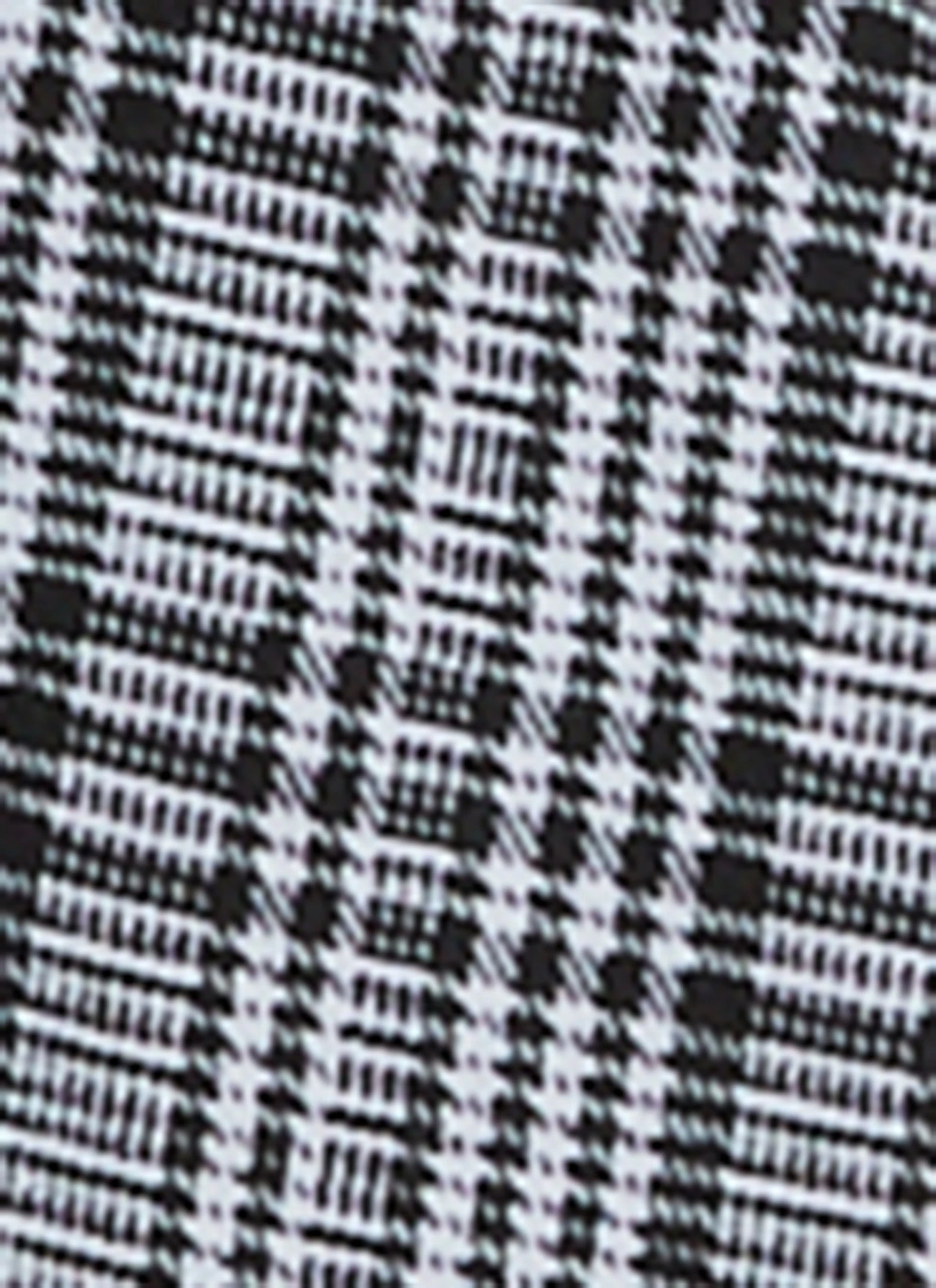 Plus Size Plaid Chain Button High Low Blazer - Image 3