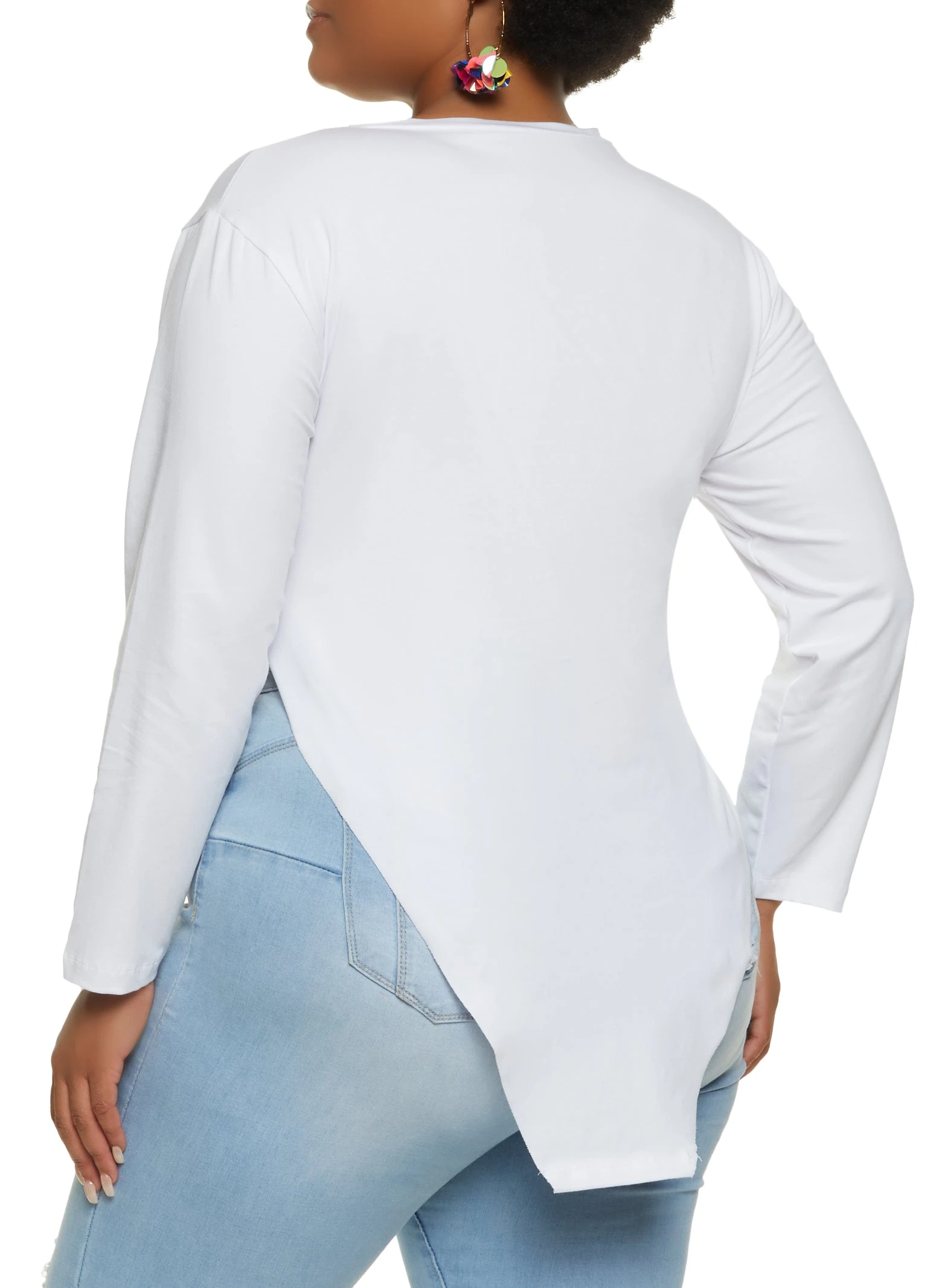 Plus Size Faith Hanky Hem Graphic Tee - Image 2