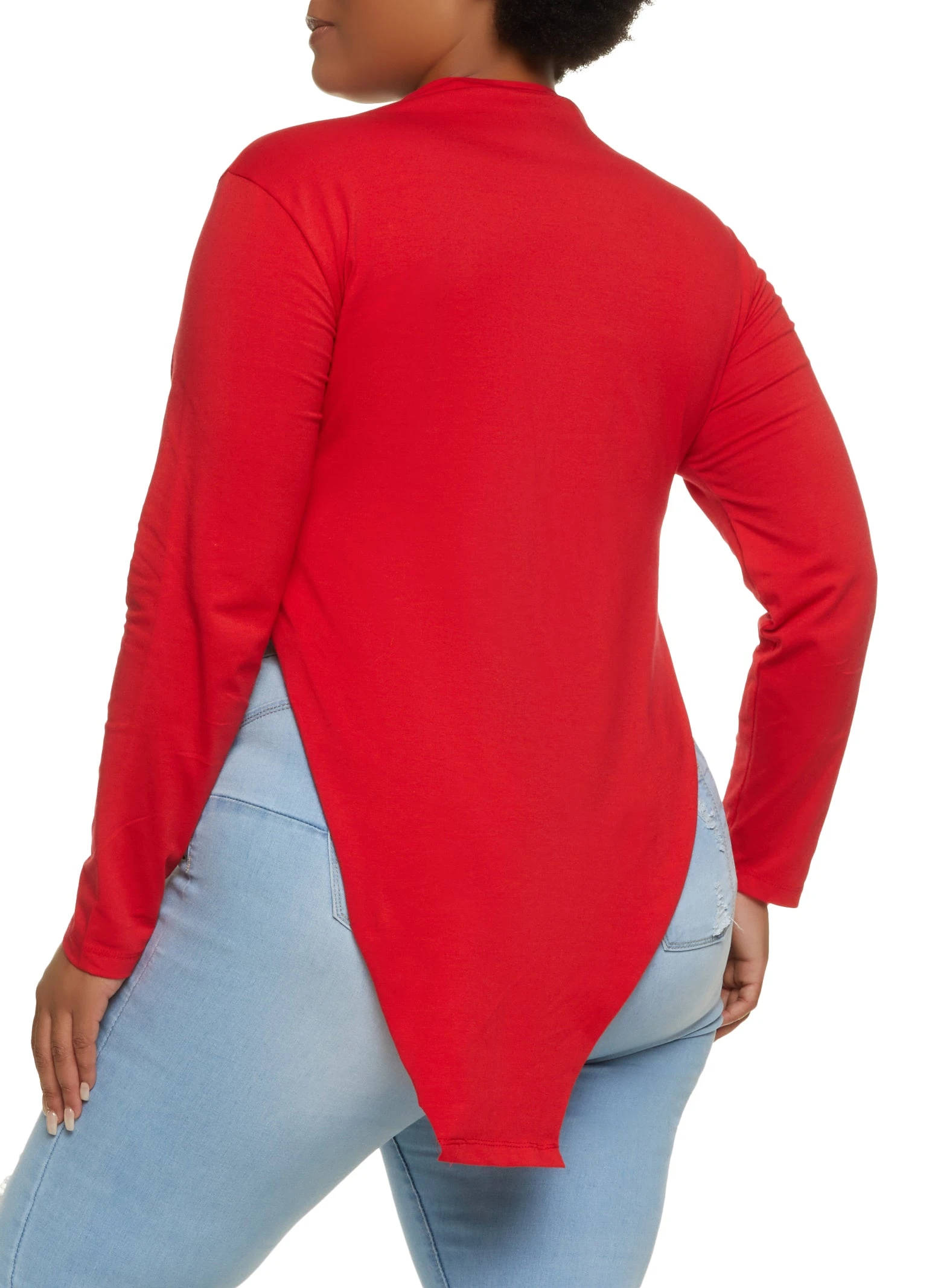 Plus Size Foil Pray Wait Trust Repeat Hanky Hem Tee - Image 2