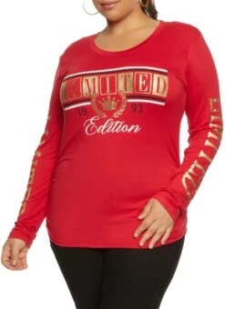 Plus Size Limited Edition 1993 Foil Screen Long Sleeve Tee