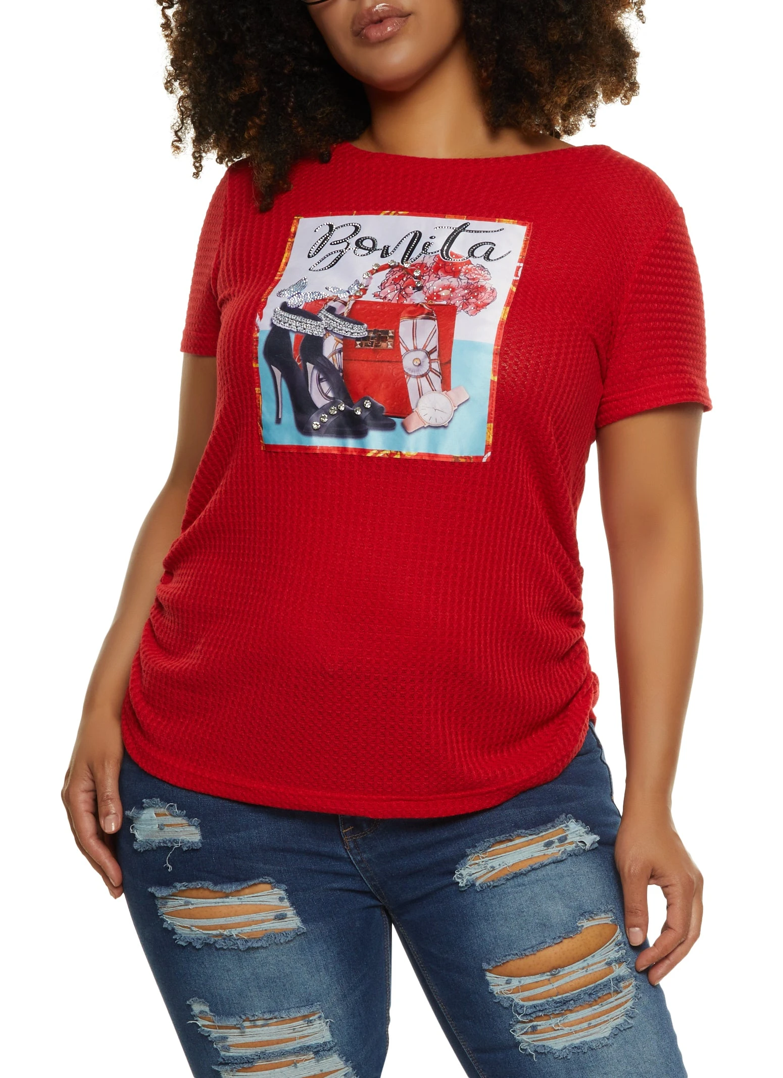 Plus Size Bonita Patch Graphic Tee