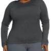 Plus Size Basic Long Sleeve Crew Neck Top