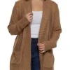 Plus Size Open Front Long Sleeve Cardigan